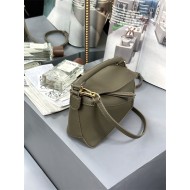 Mini Puzzle bag in classic calfskin Dark Khaki Green High