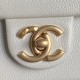 Chanel MAXI CLUTCH BAG AS5182 Grained Shiny Calfskin & Gold-Tone Metal White High