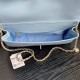 Chanel MAXI CLUTCH BAG AS5182 Grained Shiny Calfskin & Gold-Tone Metal Blue High