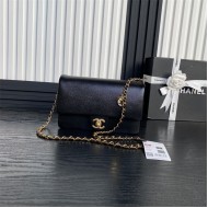 Chanel SMALL FLAP BAG AS5186 Grained Shiny Calfskin & Gold-Tone Metal Black High