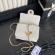 Chanel MINI FLAP BAG AS5218 Grained Shiny Calfskin & Gold-Tone Metal White High