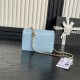 Chanel MINI FLAP BAG AS5218 Grained Shiny Calfskin & Gold-Tone Metal Blue High