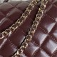 VANITY CASE AS5222 Shiny Crumpled Lambskin & Gold-Tone Metal Brown High