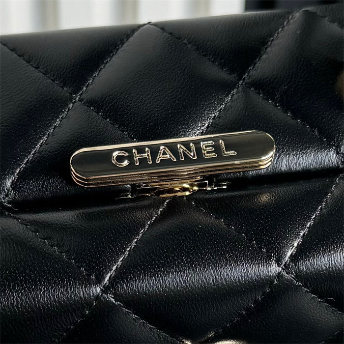 Chanel SMALL BOX BAG AS5167 Lambskin & Gold Metal Black High