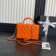 Chanel SMALL BOX BAG AS5167 Lambskin & Gold Metal Orange High