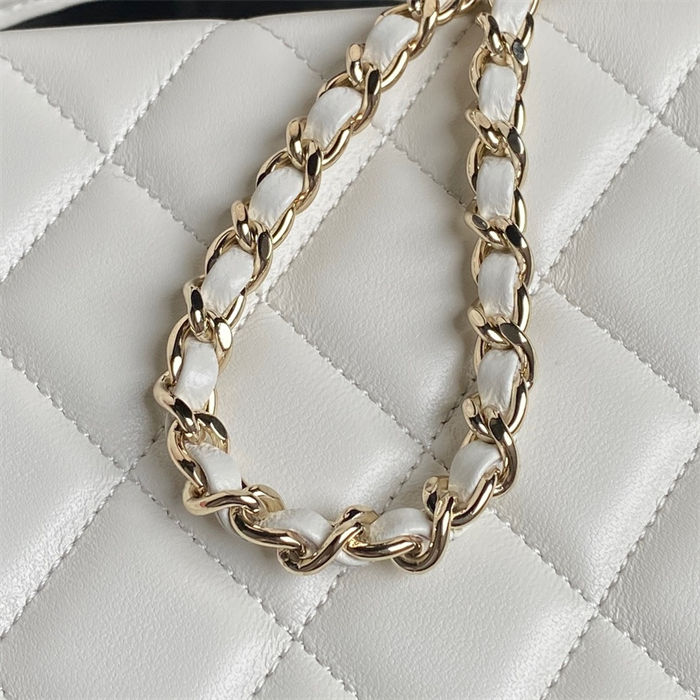 Chanel SMALL BOX BAG AS5167 Lambskin & Gold Metal White High