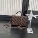 Chanel SMALL BOX BAG AS5167 Lambskin & Gold Metal Brown High