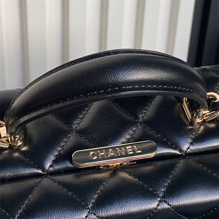 Chanel BOX BAG AS5168 Lambskin & Gold Metal Black High