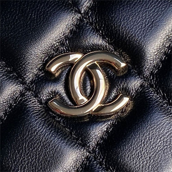 Chanel BOX BAG AS5168 Lambskin & Gold Metal Black High