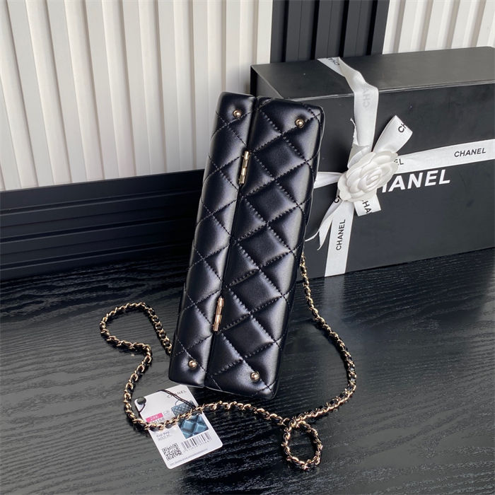 Chanel BOX BAG AS5168 Lambskin & Gold Metal Black High