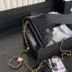 Chanel WALLET ON CHAIN AP4282 Shiny Lambskin, Imitation Pearls & Gold-Tone Metal Black High