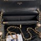 Chanel WALLET ON CHAIN AP4282 Shiny Lambskin, Imitation Pearls & Gold-Tone Metal Black High