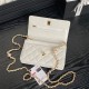 Chanel WALLET ON CHAIN AP4282 Shiny Lambskin, Imitation Pearls & Gold-Tone Metal White High