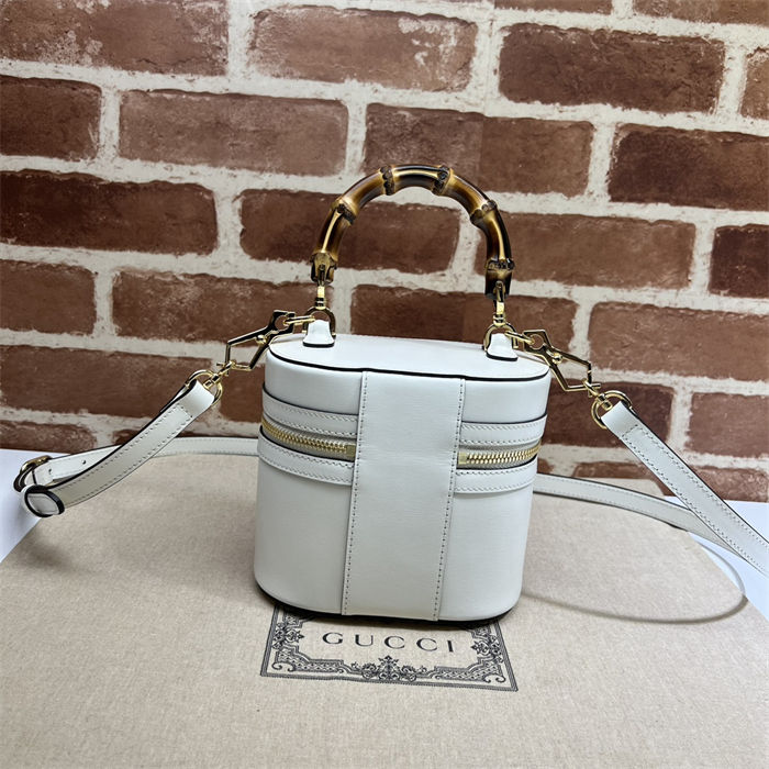 Gucci MINI BAMBOO SHOULDER BAG 760200 White High