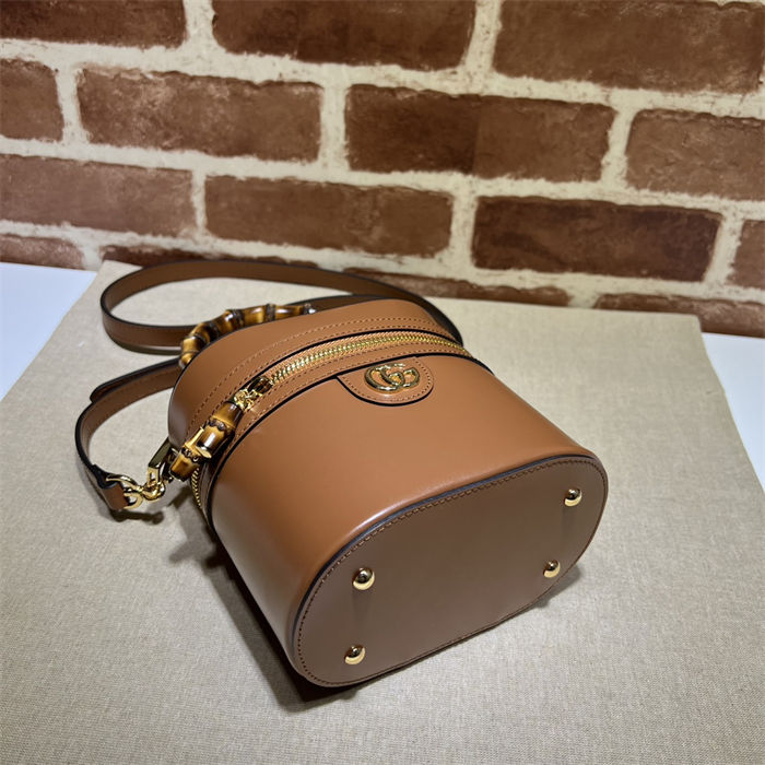 Gucci MINI BAMBOO SHOULDER BAG 760200 Brown High