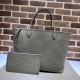 OPHIDIA LARGE TOTE BAG 726755 jumbo GG leather Grey High