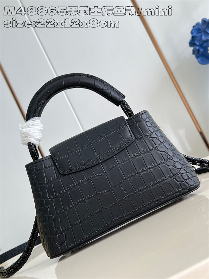 Louis Vuitton Capucines East-West Mini Crocodile M48865 High