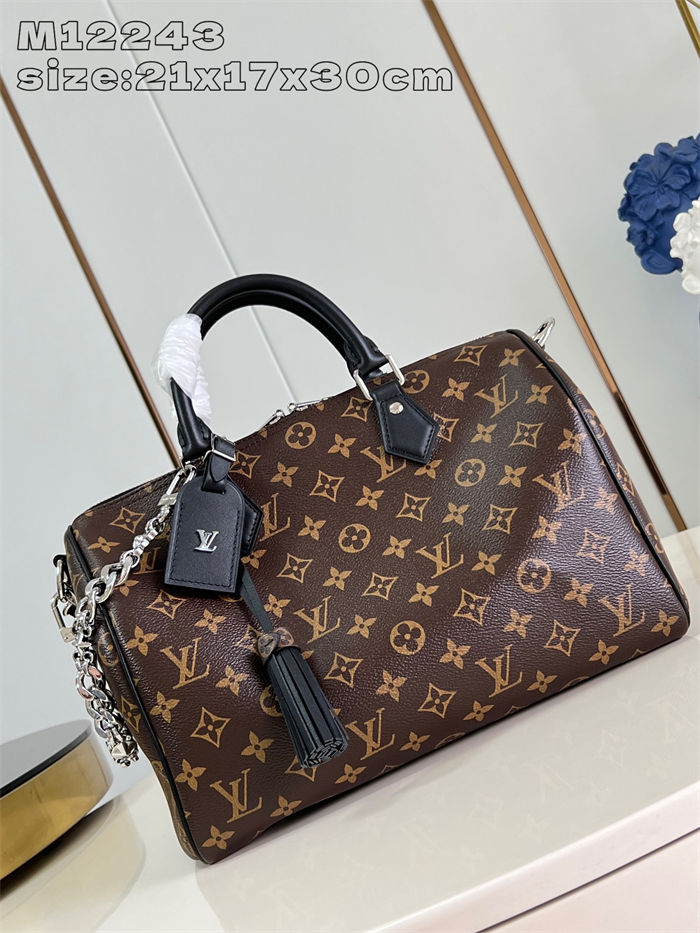 Louis Vuitton Speedy Soft 30 Dark Monogram Coated canvas M12243 High