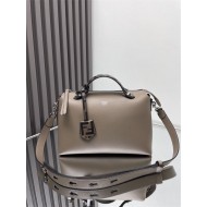 Fendi By The Way Medium Boston bag leather Taupe High