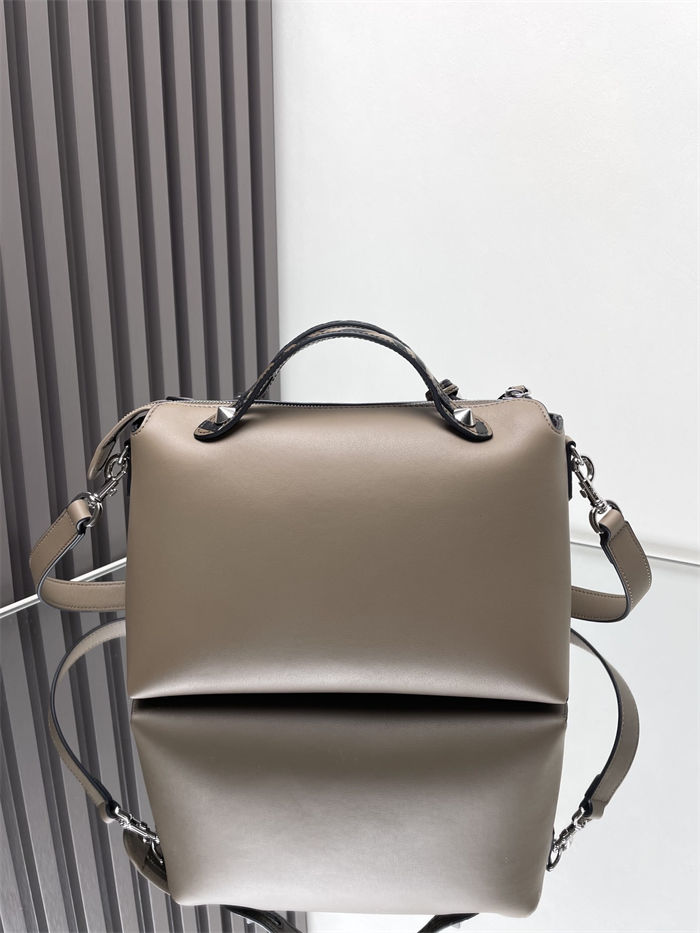 Fendi By The Way Medium Boston bag leather Taupe High