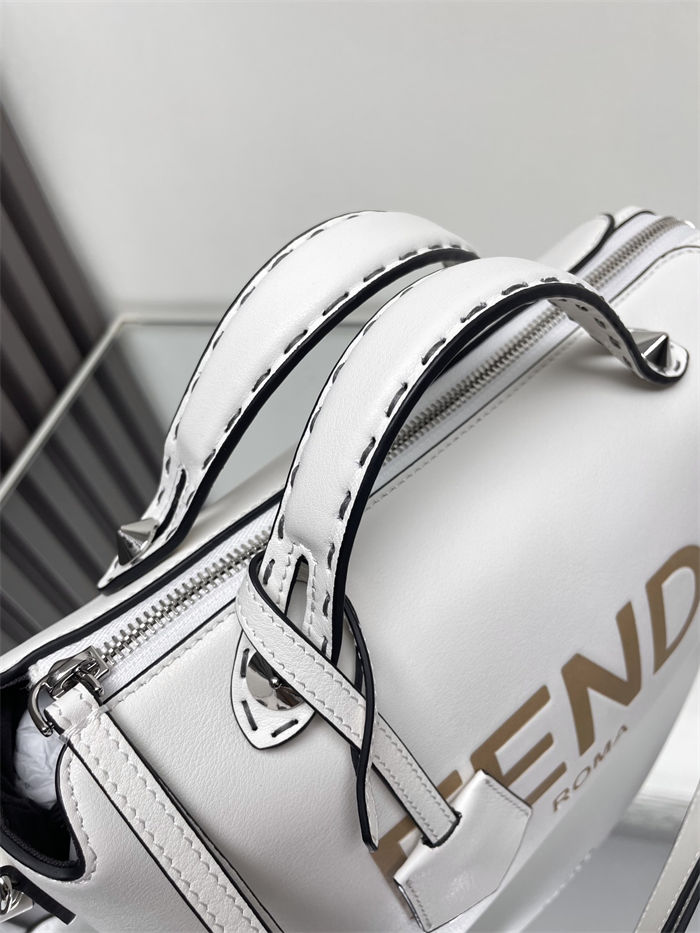 Fendi By The Way Medium Boston bag leather White High