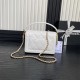 Chanel MINI FLAP BAG WITH TOP HANDLE AS5165 Grained Calfskin White High