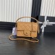 Chanel MINI FLAP BAG WITH TOP HANDLE AS5165 Grained Calfskin Camel High