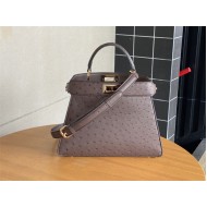 PEEKABOO SMALL ostrich leather bag High