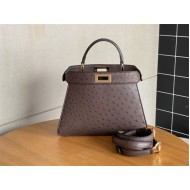 PEEKABOO SMALL ostrich leather bag High