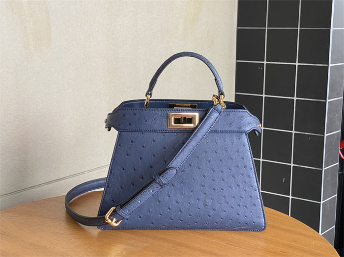 PEEKABOO SMALL ostrich leather bag High