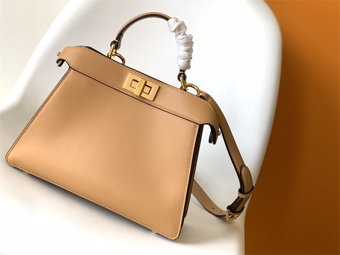 PEEKABOO ISEEU SMALL leather bag Beige High