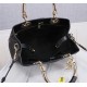 LADY 95.22 MEDIUM BAG Cannage Calfskin Black High