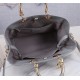 LADY 95.22 LARGE BAG Cannage Calfskin Grey High