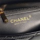 Chanel MINI FLAP BAG WITH TOP HANDLE AS5032 Shiny Lambskin Black A