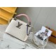 Louis Vuitton CAPUCINES MINI Taurillon/Lizard White M94048 High