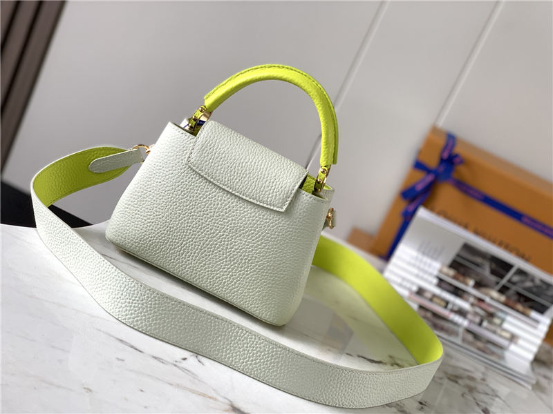 Louis Vuitton CAPUCINES MINI Taurillon White M59440 High