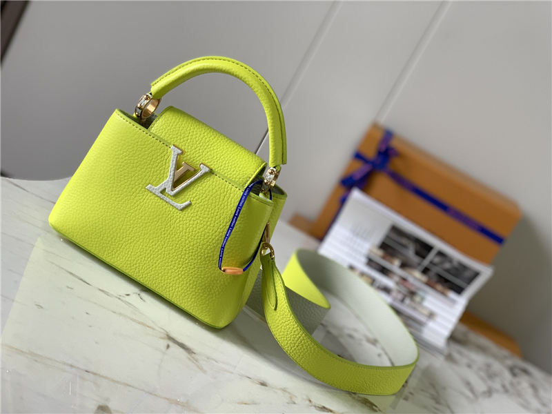 Louis Vuitton CAPUCINES MINI Taurillon Lime M59440 High