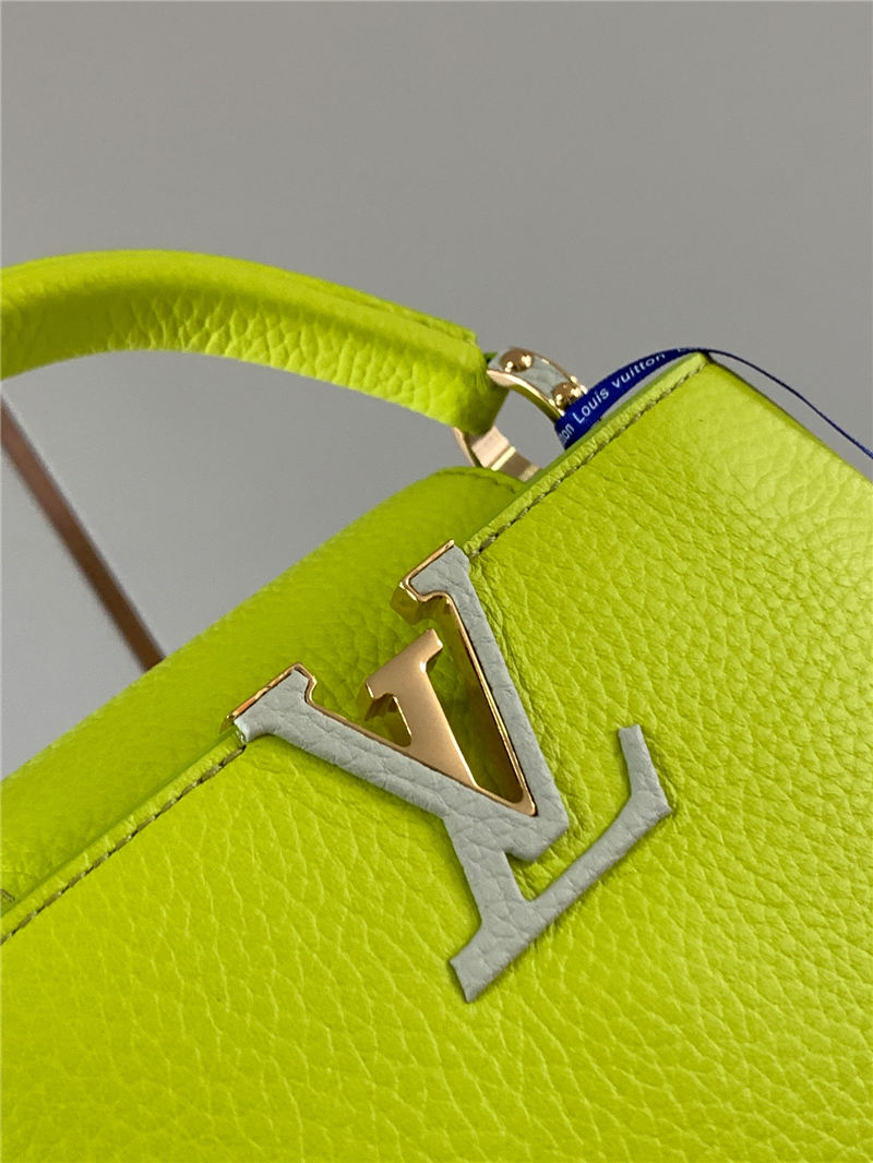 Louis Vuitton CAPUCINES MINI Taurillon Lime M59440 High