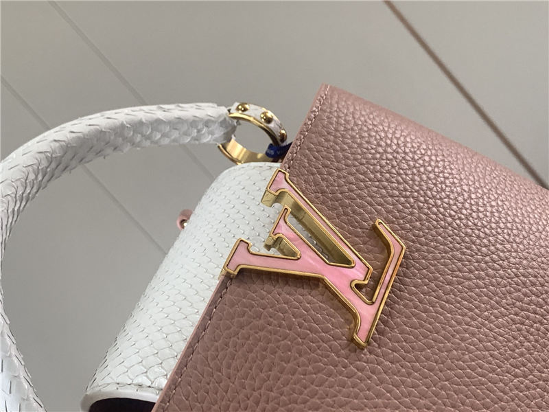 Louis Vuitton CAPUCINES MINI Taurillon/Python Dusty Pink M99731 High