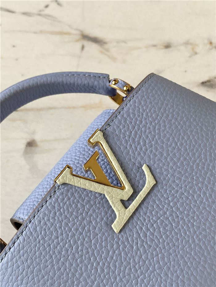 Louis Vuitton CAPUCINES MINI Taurillon Light Blue/Beige M59709 High