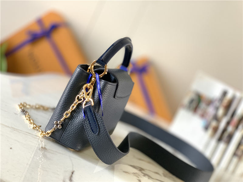 Louis Vuitton CAPUCINES MINI Taurillon Navy M80239 High