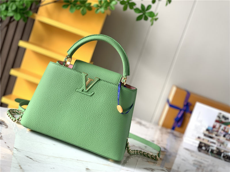 Louis Vuitton CAPUCINES BB Taurillon Green M59653 High