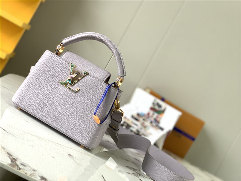 Louis Vuitton CAPUCINES BB Taurillon Lilac M58671 High