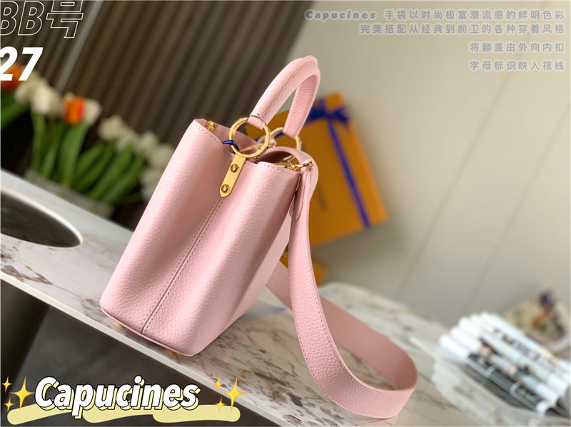 Louis Vuitton CAPUCINES BB Taurillon Pink M94517 High