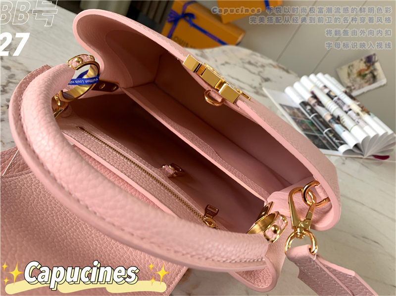 Louis Vuitton CAPUCINES BB Taurillon Pink M94517 High