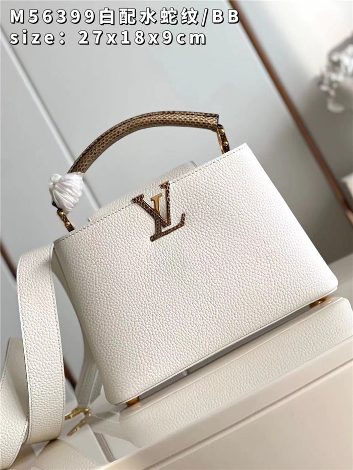 Louis Vuitton CAPUCINES BB Taurillon White M56399 High