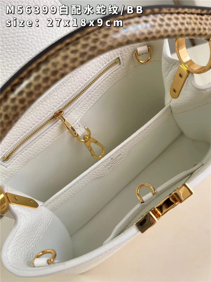 Louis Vuitton CAPUCINES BB Taurillon White M56399 High