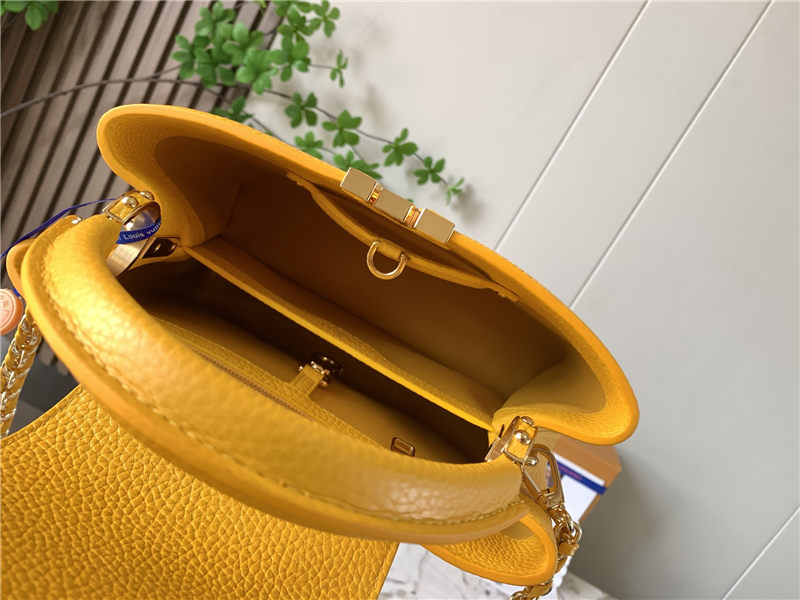 Louis Vuitton CAPUCINES BB Taurillon Mustard M59653 High