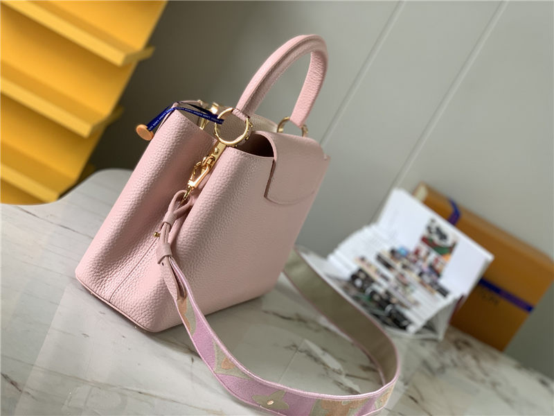 Louis Vuitton CAPUCINES MM Taurillon Pink M59438 High