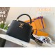 Louis Vuitton CAPUCINES MM Taurillon Black M57216 High